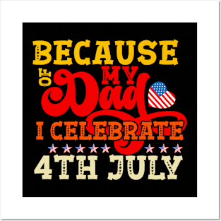 July 4th independence day for a kid with a dad in the military Posters and Art